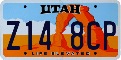 UT license plate Z148CP