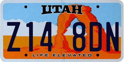 UT license plate Z148DN