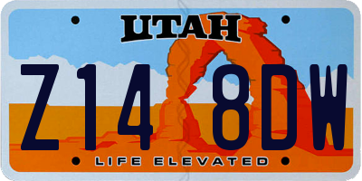 UT license plate Z148DW