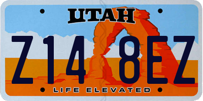 UT license plate Z148EZ