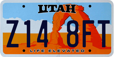 UT license plate Z148FT