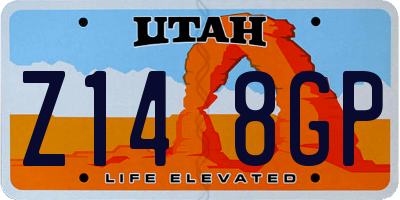 UT license plate Z148GP
