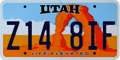 UT license plate Z148IF