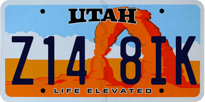 UT license plate Z148IK