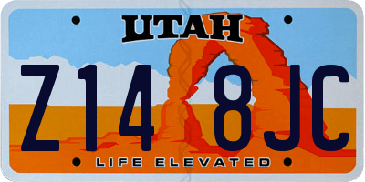 UT license plate Z148JC