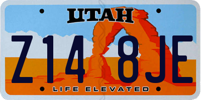 UT license plate Z148JE