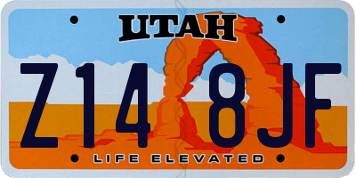 UT license plate Z148JF