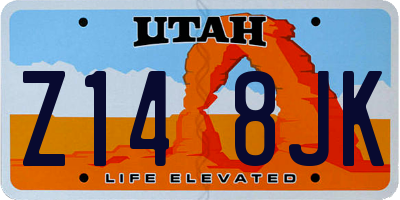 UT license plate Z148JK