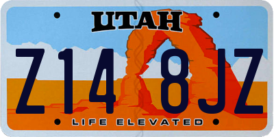 UT license plate Z148JZ