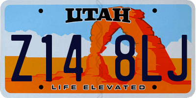 UT license plate Z148LJ