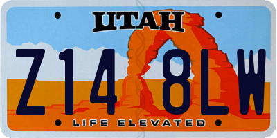 UT license plate Z148LW