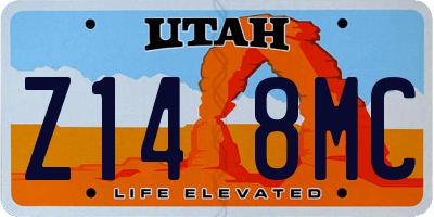 UT license plate Z148MC