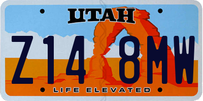 UT license plate Z148MW