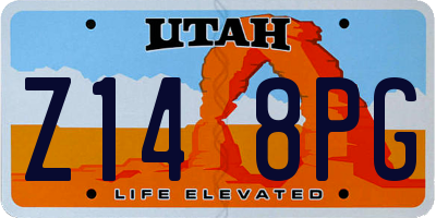 UT license plate Z148PG
