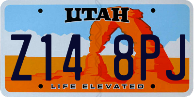 UT license plate Z148PJ