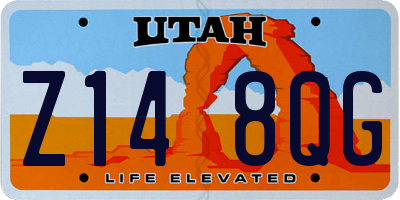 UT license plate Z148QG