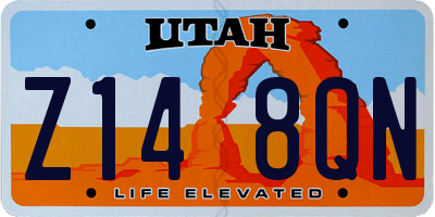 UT license plate Z148QN