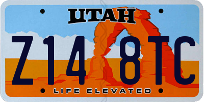 UT license plate Z148TC