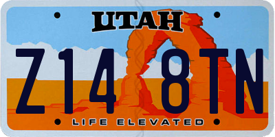 UT license plate Z148TN