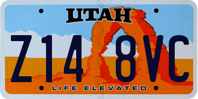 UT license plate Z148VC