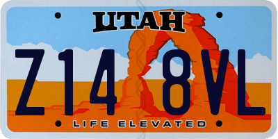 UT license plate Z148VL