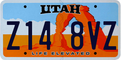 UT license plate Z148VZ