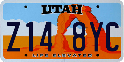 UT license plate Z148YC