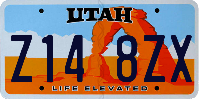 UT license plate Z148ZX