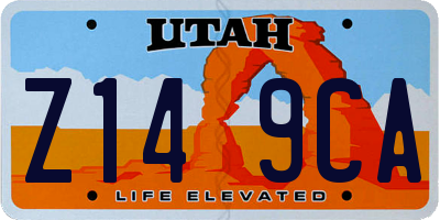UT license plate Z149CA