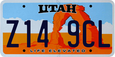 UT license plate Z149CL