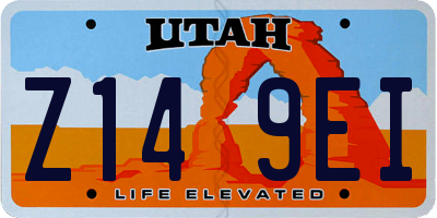 UT license plate Z149EI