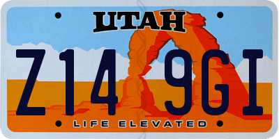 UT license plate Z149GI