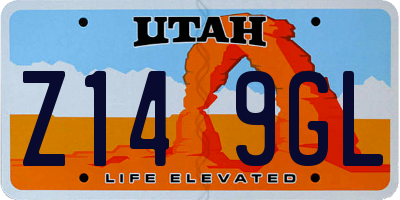 UT license plate Z149GL