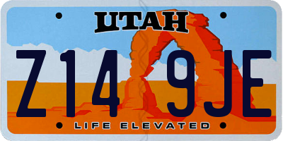 UT license plate Z149JE