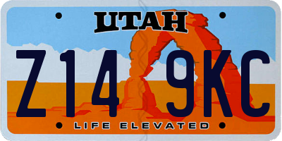 UT license plate Z149KC