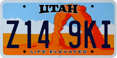 UT license plate Z149KI