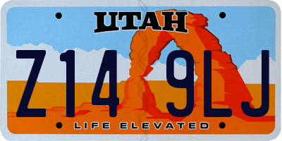 UT license plate Z149LJ