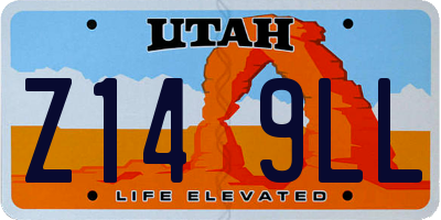 UT license plate Z149LL