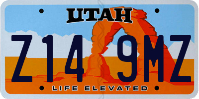 UT license plate Z149MZ