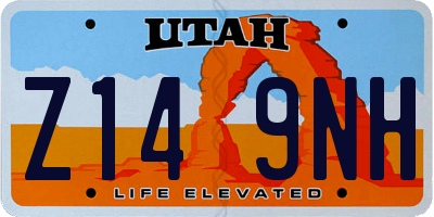 UT license plate Z149NH