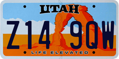 UT license plate Z149QW