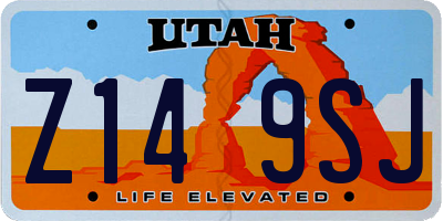 UT license plate Z149SJ