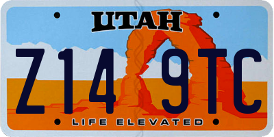 UT license plate Z149TC