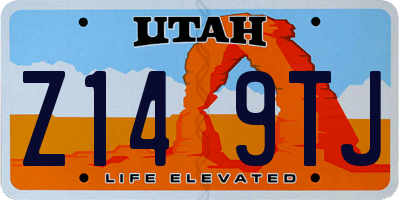 UT license plate Z149TJ