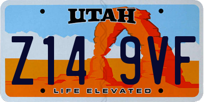 UT license plate Z149VF