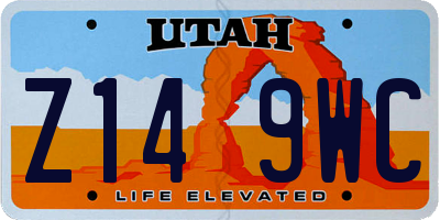UT license plate Z149WC