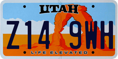 UT license plate Z149WH