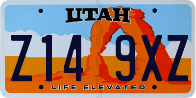 UT license plate Z149XZ