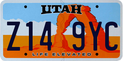 UT license plate Z149YC
