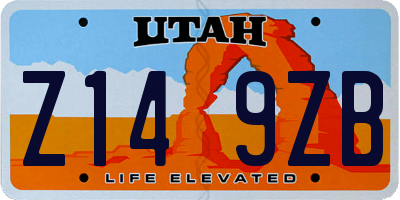 UT license plate Z149ZB